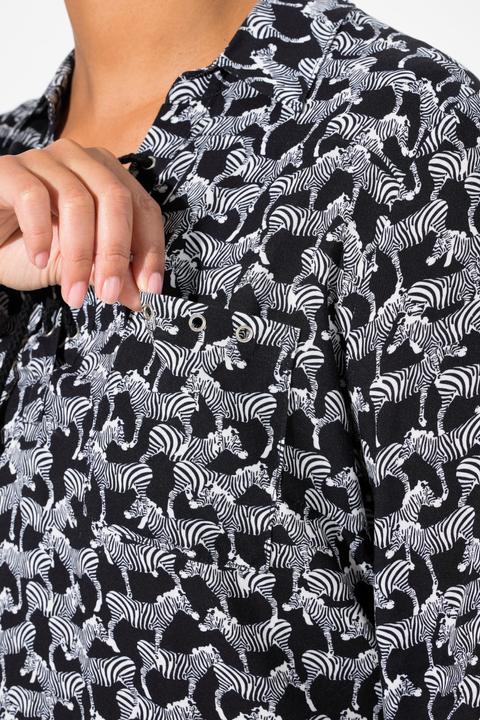 Produktbild Miamoda Bluse, A-Linie, Minimal Zebra-Muster (54)