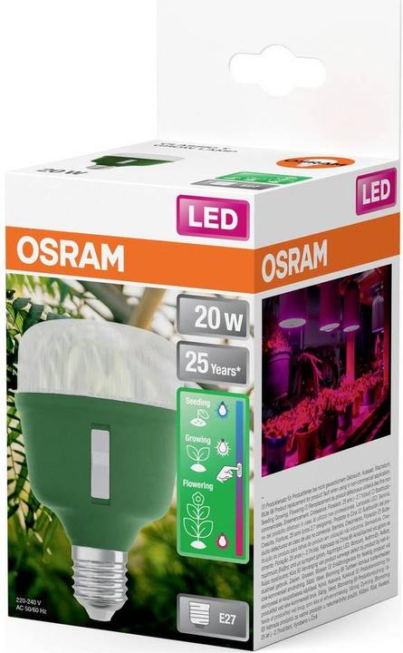 Actual product image Osram HOMELIGHTING 4058075845800 Pflanzenlampe E27 20 W 1 St. (LED, 230 V)
