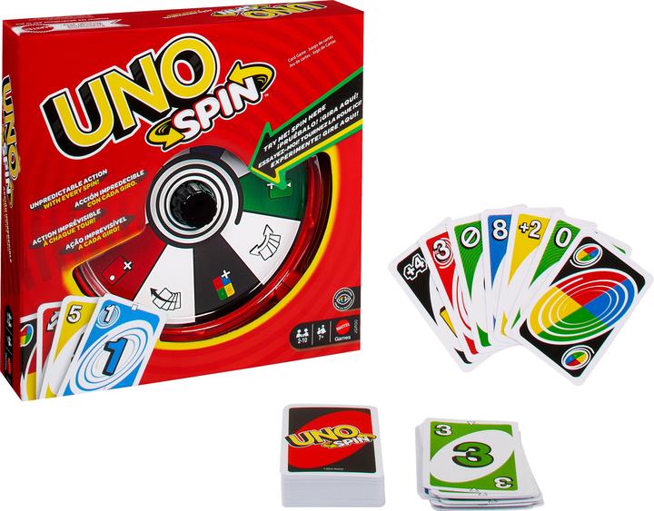 Actual product image Mattel Games UNO Spin (Multilingual)