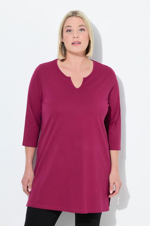 Produktbild Ulla Popken Longshirt, A-Linie, Tunika-Ausschnitt, 3/4-Arm (56)