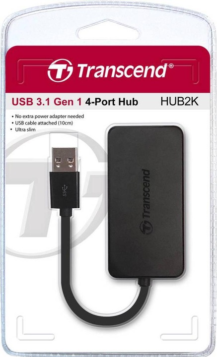 Actual product image Transcend TS-HUB2K (USB-C, 4 Ports)