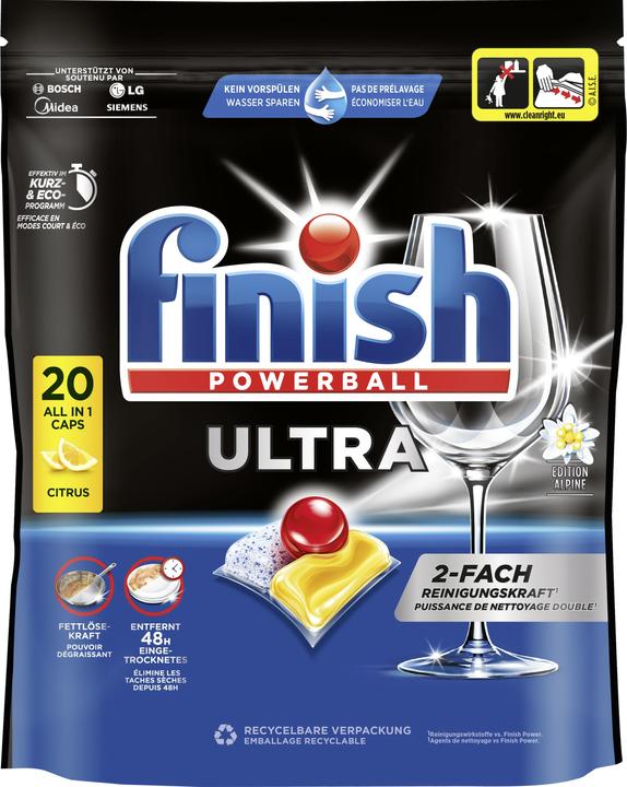 Immagine prodotto Finish Ultra Citrus Spülmaschinen Caps, 20 Caps (Compresse)