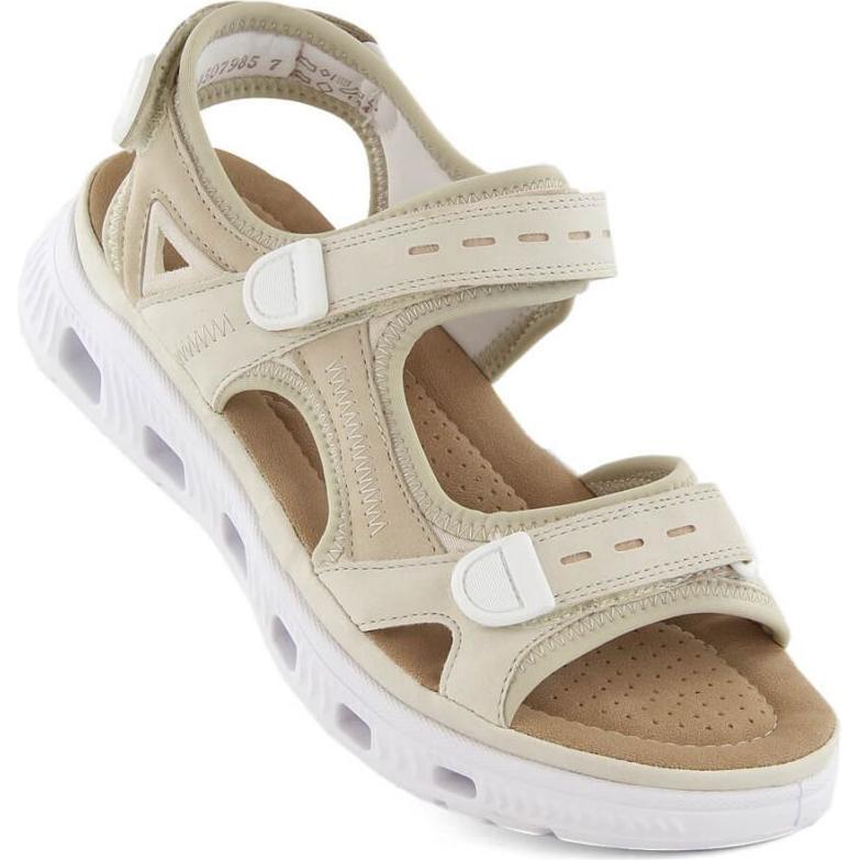Rieker, Sandali + Ciabatte, Bequeme Sandalen mit Klettverschluss in Beige, Beige, (41)