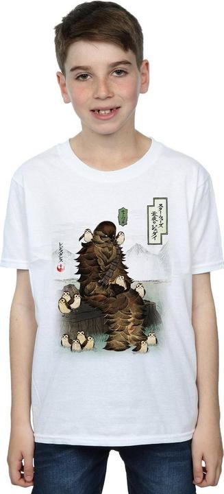Produktbild Star Wars The Last Jedi Japanese Chewbacca Porgs TShirt Jungen (128)