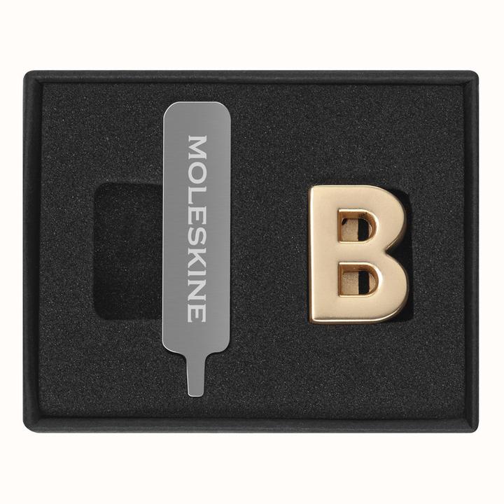 Produktbild Moleskine Pin Buchstabe B Gold