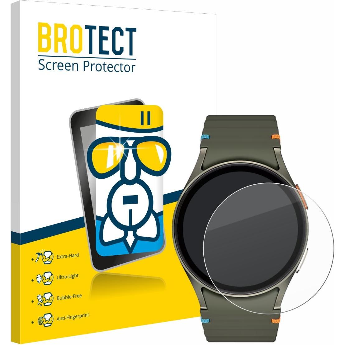BROTECT Schutzglas Schutzfolie Glas Folie Displayschutz klar, Smartwatch Schutzfolie, Transparent