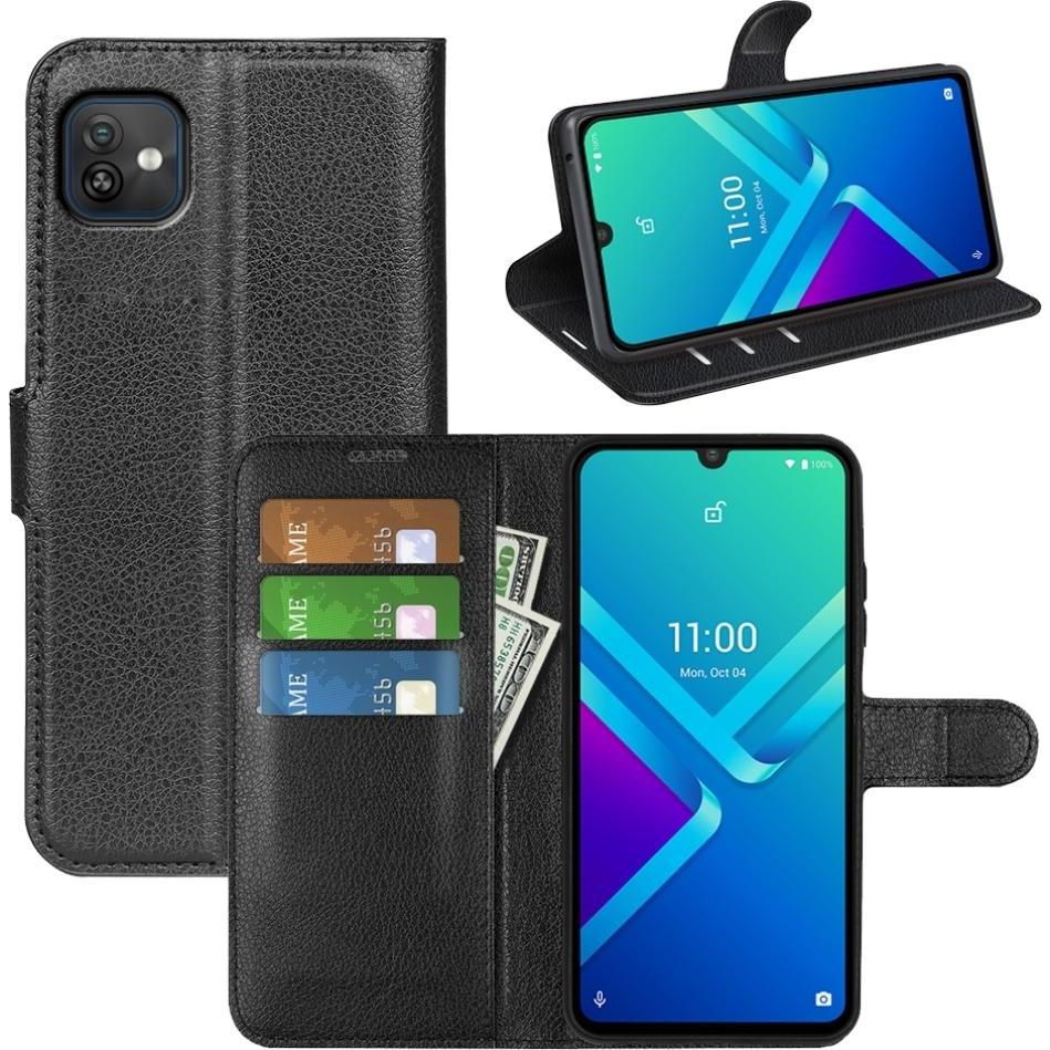 Screenguard Wiko Y82 Leather Guard Lederhülle (Wiko Y82), Smartphone Hülle, Schwarz