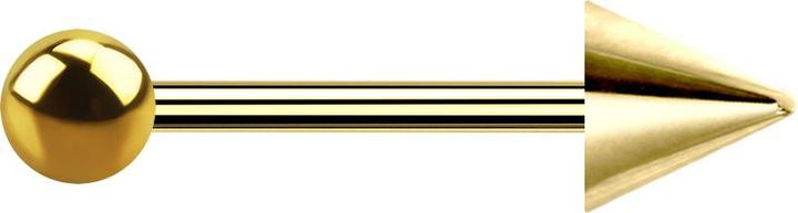 Actual product image Star Piercing Gold-plated micro barbell with ball and cone (Surgical steel 316L, without brass)