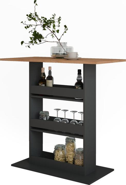 Actual product image Vicco Bar table Repose, Gold power oak/anthracite, 110 x 55 cm