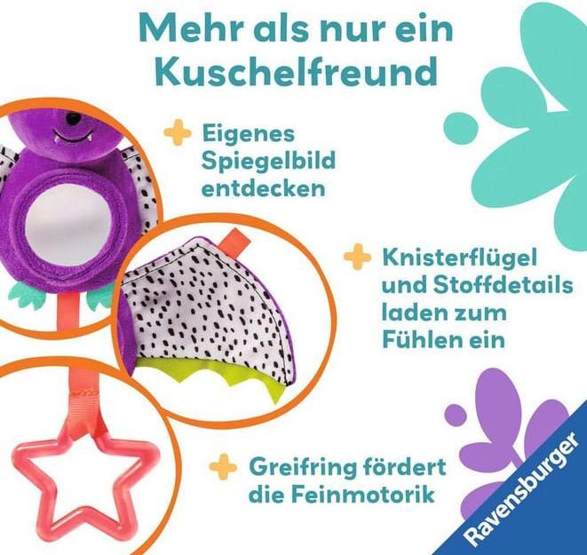 Produktbild Ravensburger 12034051 Play+ Baby Activity-Fledermaus, Baby-Spielzeug ab 0 Monate (5 cm)