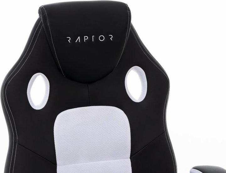 Actual product image Raptor Gaming Chair GS-40 PU + fabric black/white