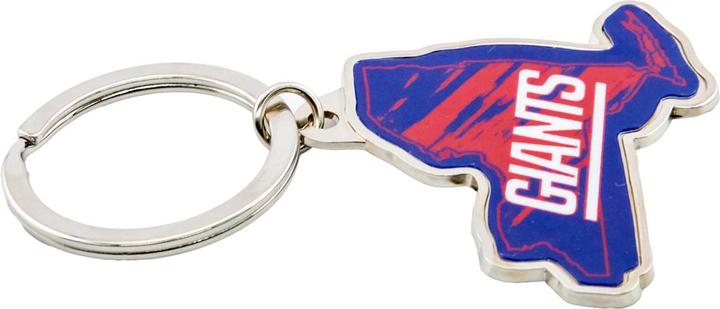 Actual product image New York Giants State Shaped Keyring
