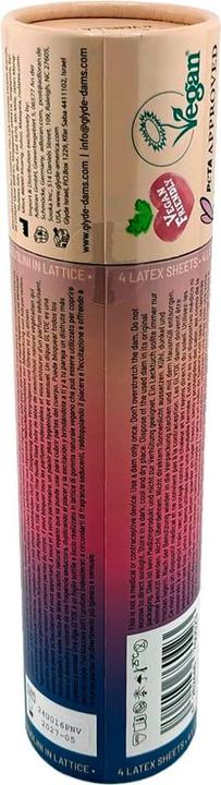 Actual product image Glyde - Dams Laminas Latex Oral Sex Vanilla (4 pcs.)