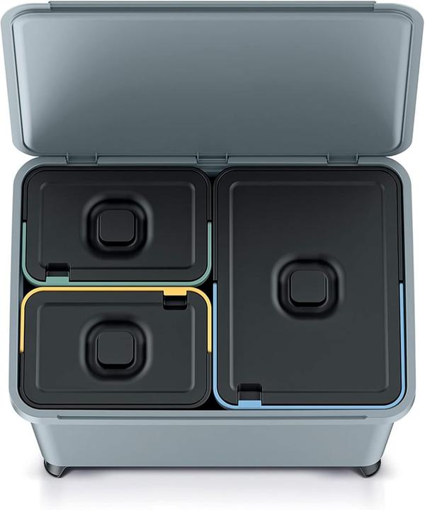 Produktbild GCS Keden Abfallbehälter Systema 23L + 2x10L - Glattes Grau (43 l)