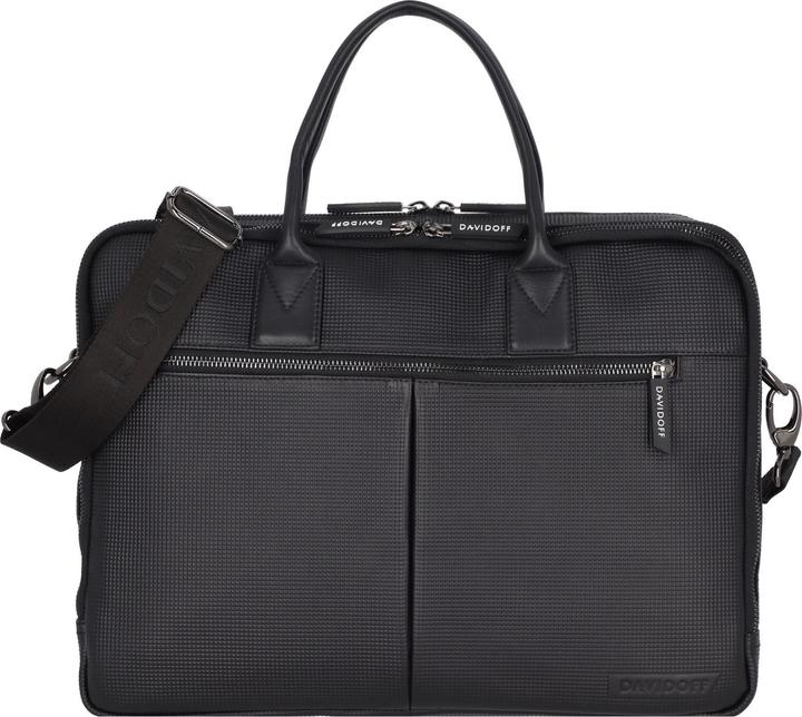 Actual product image Davidoff Paris briefcase leather 39 cm laptop compartment
