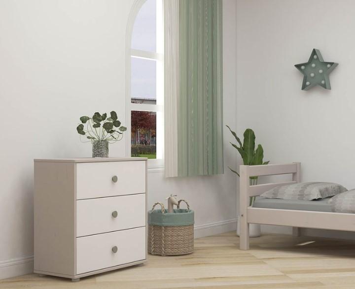 Image du produit Flexa Commode Classic avec 3 tiroirs (72 x 44.50 x 74.50 cm)