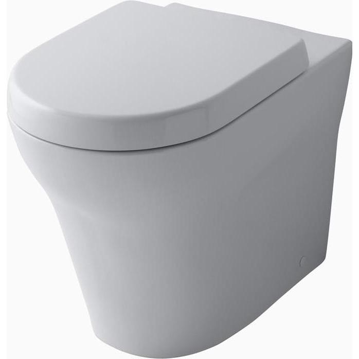 TOTO, Toilette + Bidet, MH Stand-WC tief, randlos, Abgang waagerecht weiss