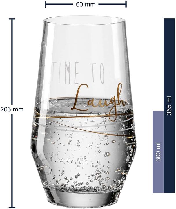 Produktbild Leonardo Longdrinkglas Presente Laugh 365 ml, 2 Stück, Transparent (0.37 l, 2x)