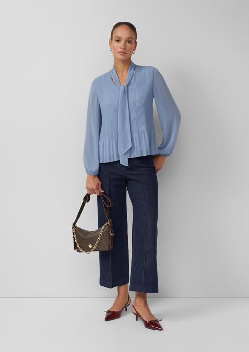 Immagine prodotto s.Oliver Bluse Plissierte Regular Fit Bluse mit Stehkragen und Bindeband (42)