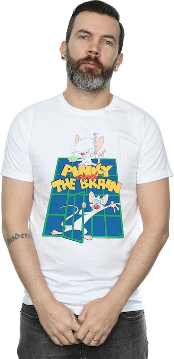 Actual product image Universal Textiles Mens Pinky And The Brain Laboratory T-Shirt (L)