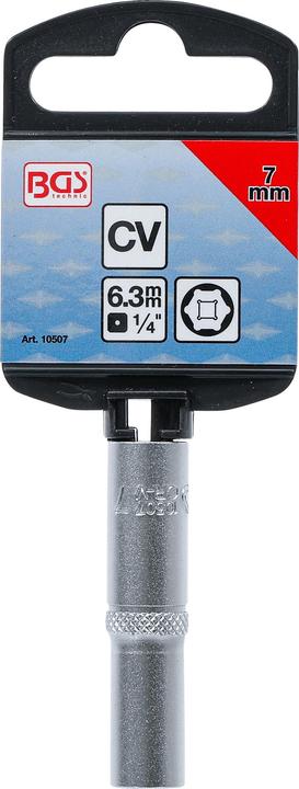 Actual product image BGS Socket, Hexagon, deep 6.3 mm (1/4") Drive 7 mm (7 mm)