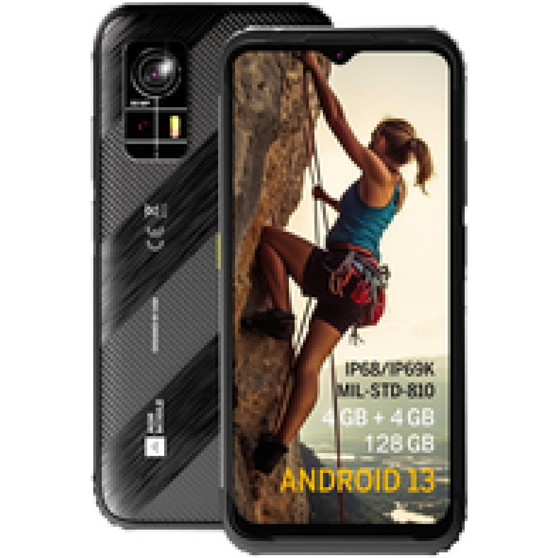 Bea-Fon AGM MOBILE H6 light Smartphone Rugged (256 GB, Schwarz, 6.56", Hybrid Dual SIM, 50 Mpx, 4G), Smartphone, Schwarz