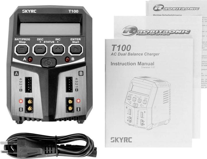 Image du produit SkyRC Double chargeur T100 (100 W, 2 ports)