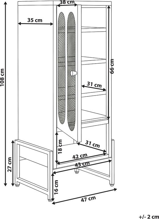 Produktbild Beliani Soletta (47 x 35 x 108 cm)