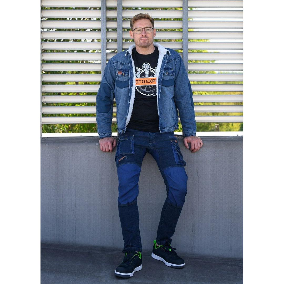 Thumbnail - Neo, Arbeitshose, Spodnie robocze (Spodnie robocze DENIM, wzmocnienia na kolanach, rozmiar S) (S)