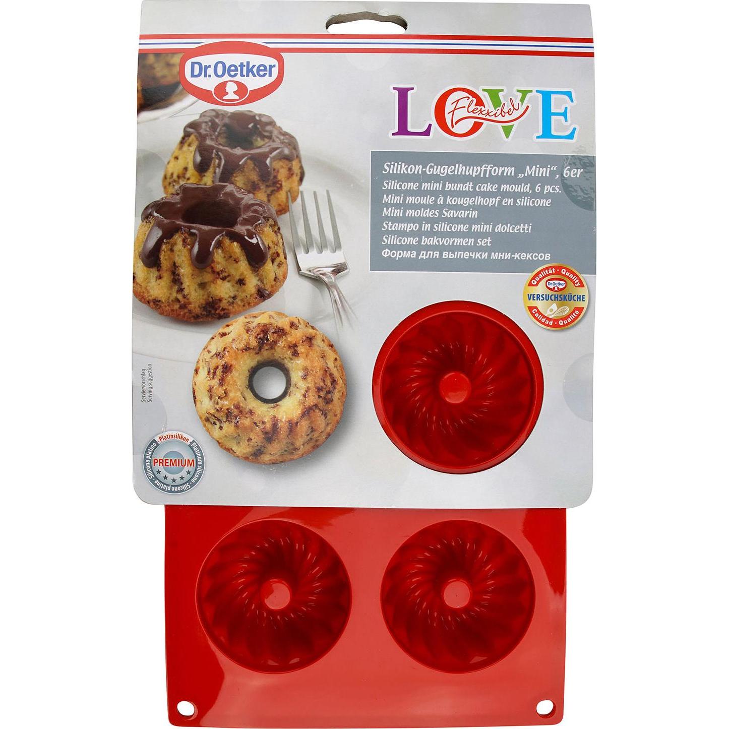 Thumbnail - Dr. Oetker Muffin-Gugelhupfform 6er Cups, Backform, Rot