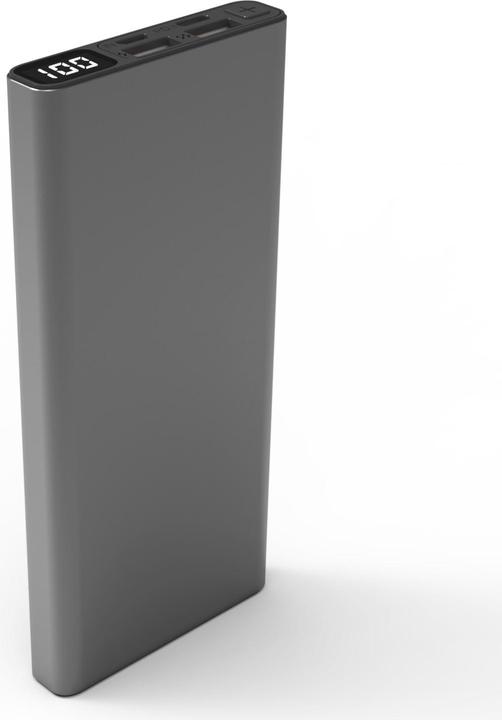 Qualo power bank 10000 mAh with LED 23W grey QPB10-LD-23-18 (10000 mAh, 23 W)