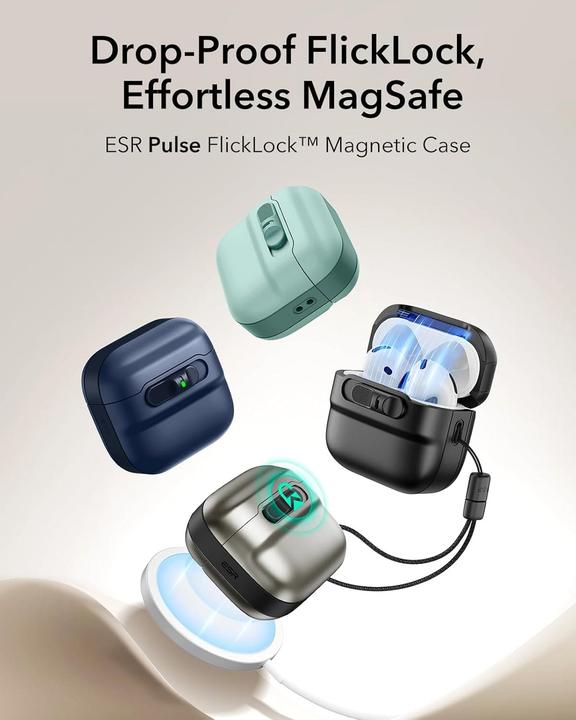 Produktbild ESR Pulse Halolock Magsafe Case for AirPods 4 - Green