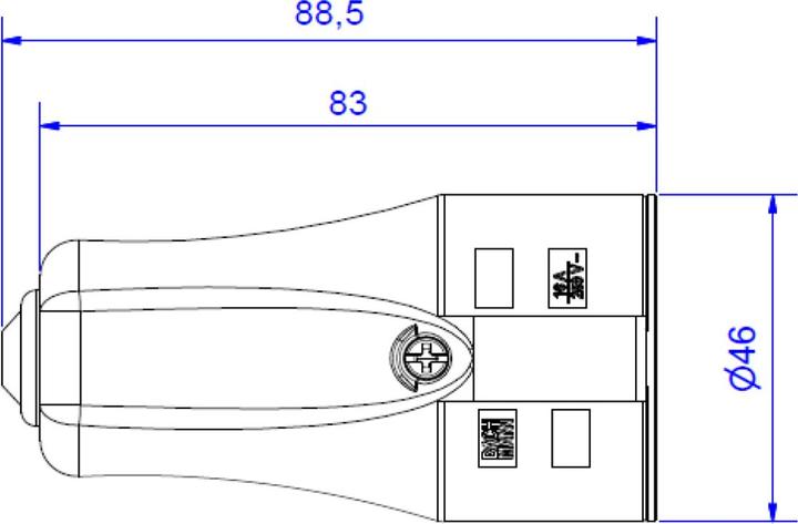 Actual product image Bachmann Protective contact mounting coupling, black