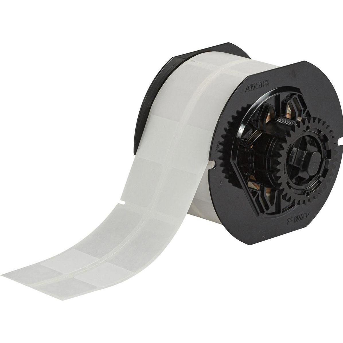 Brady, Etiketten, B33RO-295-427, Selbstlaminierende drehbare Etiketten, Vinyl, Weiss/Transparent, 25.40 x 27.94