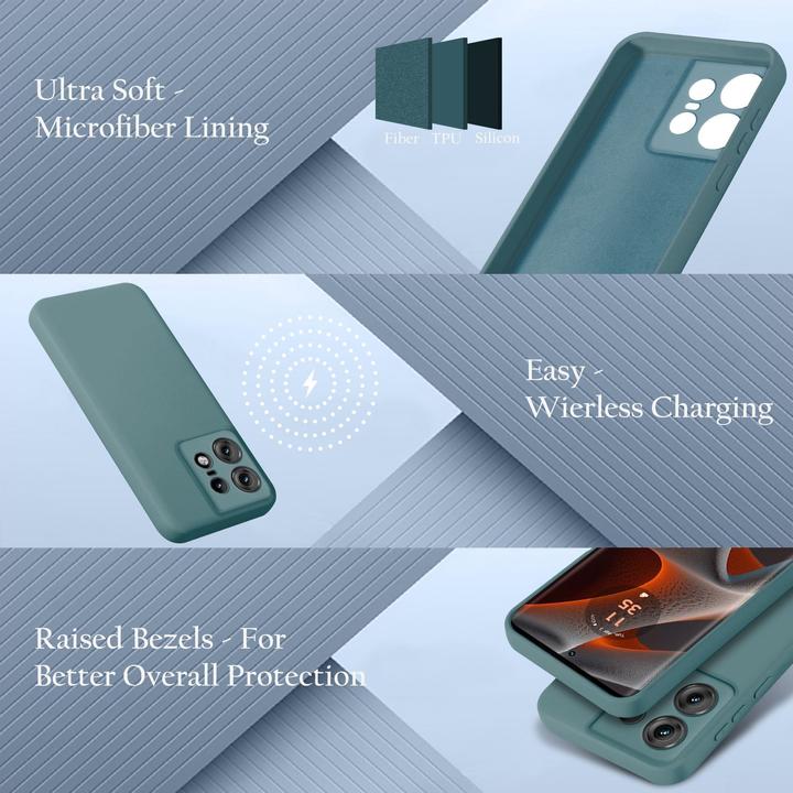 Actual product image Cadorabo Case for Motorola Moto Edge 50 Pro TPU Liquid Silicone Cover