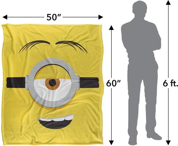 Immagine prodotto Minions Viso Stuart Coperta (152 x 127 cm)