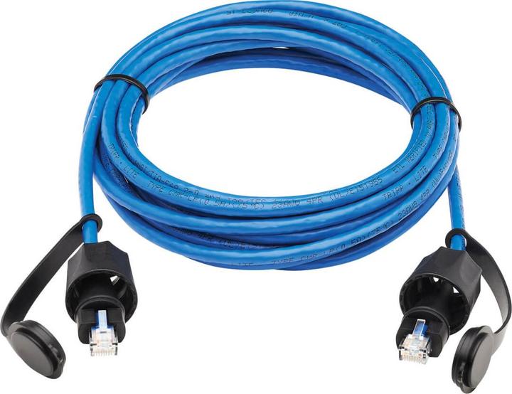 Produktbild Eaton Industrial Cat6 UTP Ethernet Cable RJ45m/M 100W PoE CMR-LP IP68 Blue 16 ft. 4.88m (U/UTP, CAT6, 4.88 m)