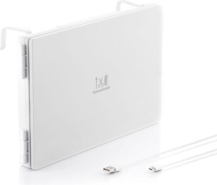 Actual product image InnovaGoods Bathroom mirror with LED - 360º SINE - Lithium battery (32 x 6 x 24 cm)