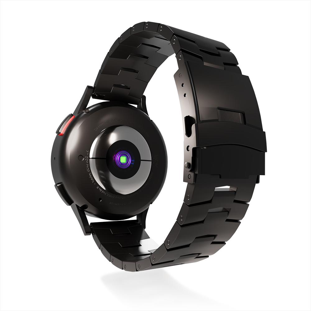 Thumbnail - Strap-it Titanium grain smartwatch bandje - geschikt voor Fossil Gen 5 / Gen 5e 44mm / Gen 6 44mm - zwart (Titan), Uhren...