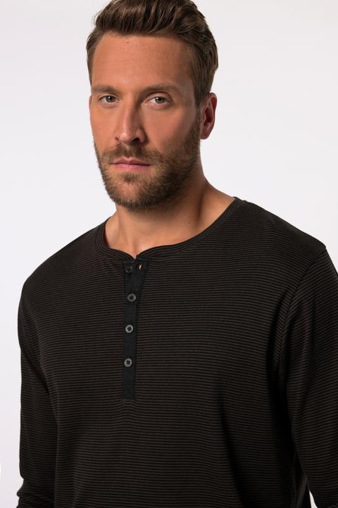 Produktbild JP1880 JP 1880 Henley, Langarm, Ringel, Knopfleiste (8XL)