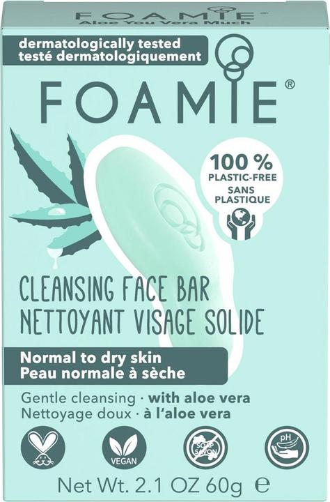 Foamie Feste Gesichtsreinigung Aloe You Vera Much (Reinigungstücher, 60 ml)