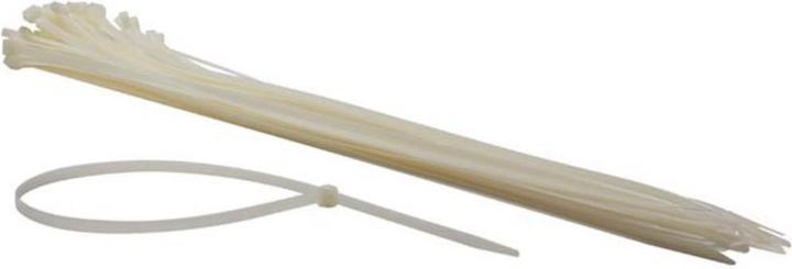 Velleman NYLON-KABELBINDER-SET - 8.8 mm x 750 mm - weiss (50-tlg.) (Klettkabelbinder, 750 mm, 50 Stk.)