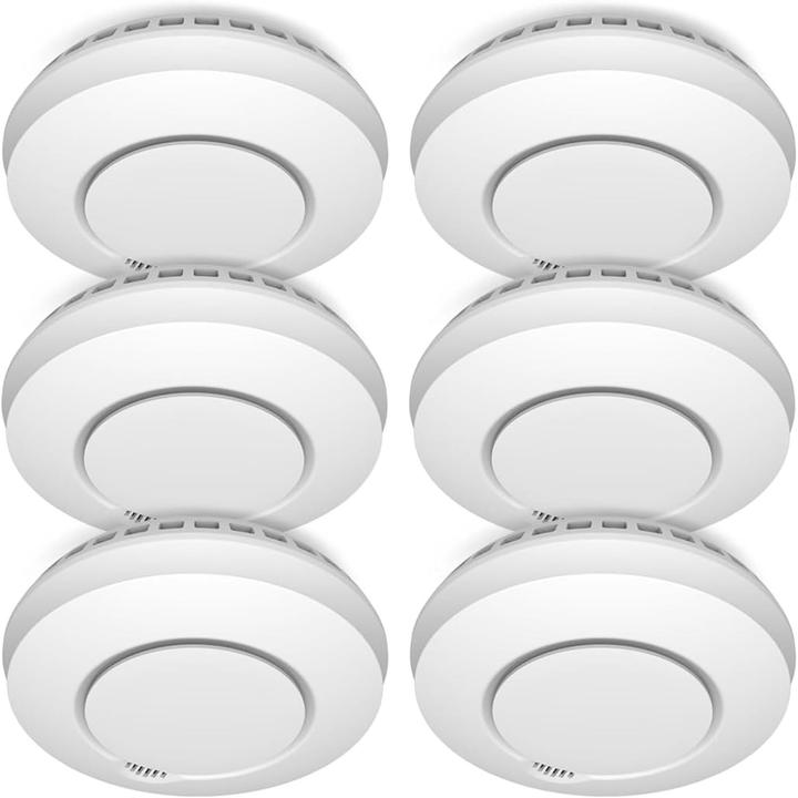 Actual product image Elro Wireless Interconnectable Smoke Detector with Heat Sensor - 6 Pack