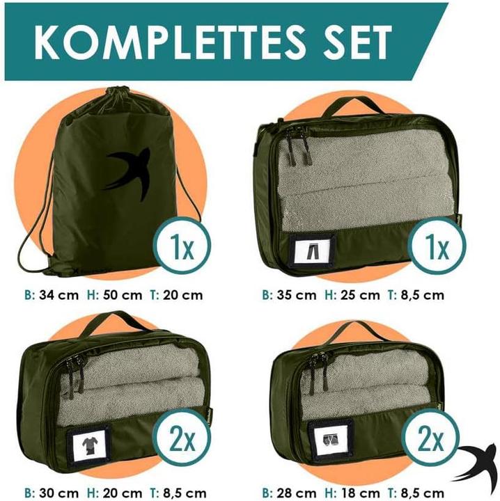 Produktbild Seeschwalbe 6-teiliges Packwürfel-Set mit Kompression