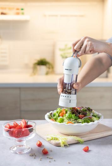 Actual product image Kochblume Gewürzmühle mit Silikonfuss 6x8.5 cm (Various spices)