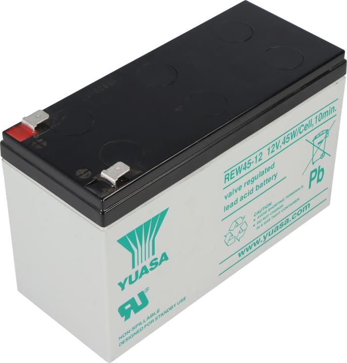Actual product image Yuasa REW45-12 Akku Blei Hochstrom 12V mit 8Ah, Faston 6,3mm Steckkontakte (12 V, 8 Ah)