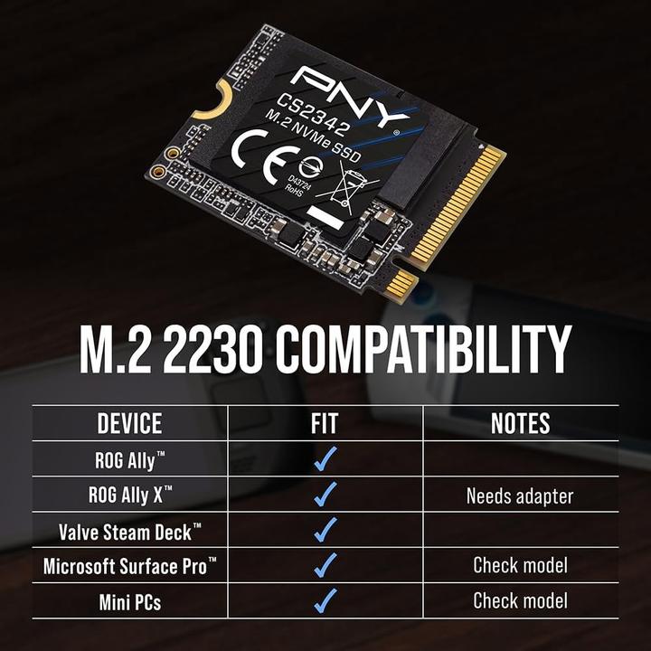 Immagine prodotto PNY SSD CS2342 M.2 GEN4 2TB (2000 GB, M.2 2230)