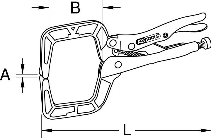 Actual product image KS Tools Welding clamp grip pliers (270 mm)