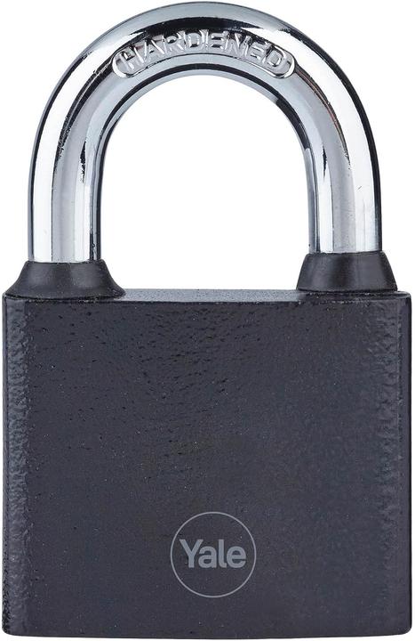 Yale Serrure à pêne dormant 50mm, hauteur de l'anse 25mm, Standard Security, noir