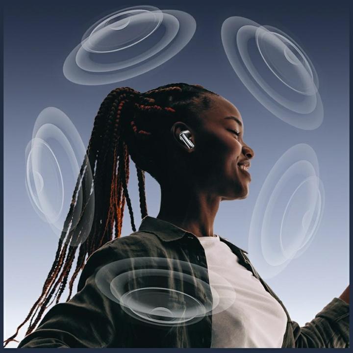 Actual product image Awei Słuchawki bezprzewodowe TP100 ENC Bluetooth 5.4 TWS + stacja dokująca czarny (6 h, Wireless)